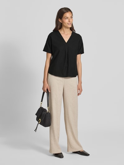 Vila Blusenshirt aus Viskose-Mix mit Leinen-Anteil Modell 'PRISILLA' Black 1