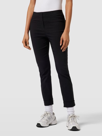 STEHMANN Spodnie materiałowe o kroju straight leg fit z bocznymi, wpuszczanymi kieszeniami model ‘IGOR’ Czarny 4