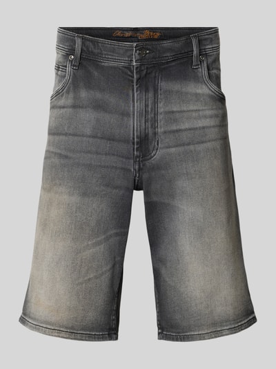 Produktfoto, Bermudas im 5-Pocket-Design mit aufgeschlagenem Saum von Christian Berg Men in grauer Waschung aus Baumwoll-Mix mit Stretch-Anteil