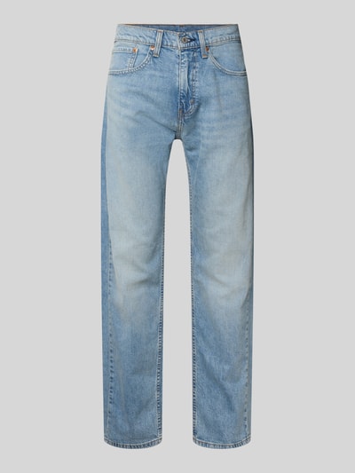 Levi's® Regular Fit Jeans im Used-Look Modell '505®' Hellblau 2