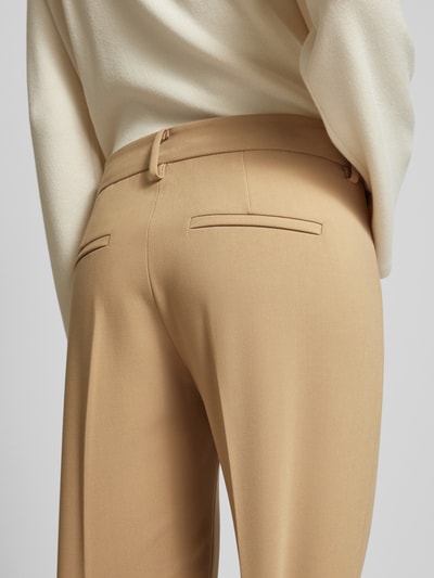 MAC Slim Fit Stoffhose mit Leistentaschen Modell 'Annalena' Beige 3