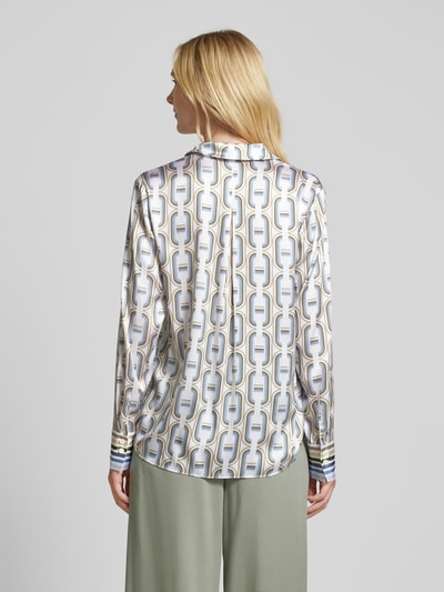 Herzensangelegenheit Blouse met V-hals Rookblauw - 5