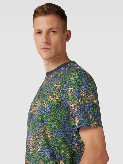 Scotch & Soda T-Shirt mit Allover-Print Dunkelgruen 3