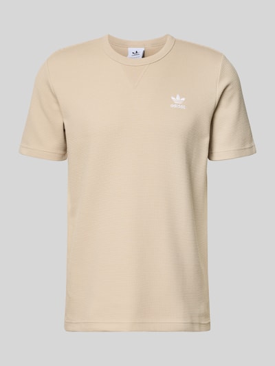 adidas Originals męski t-shirt o kroju regular fit z dodatkiem bawełny Beżowy 2