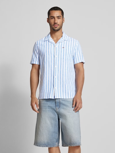 Tommy Jeans Regular Fit Freizeithemd mit Streifenmuster Blau 4