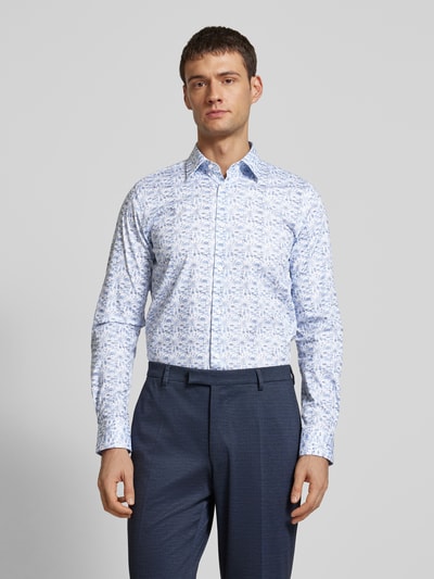 JOOP! Collection Slim Fit Business-Hemd mit Kentkragen Modell 'Pierce' Marine 4