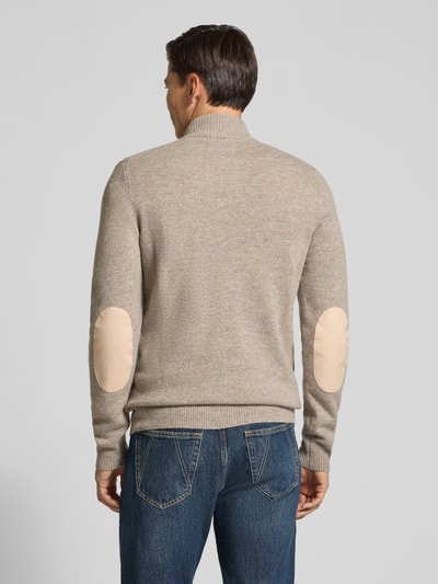 Barbour Cardigan met opstaande kraag Essential PATCH Lichtgrijs - 5