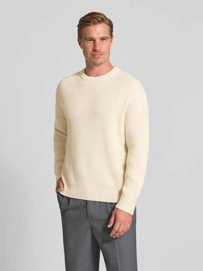 ANNARR Wollen pullover met structuurmotief, model 'BJORN' Offwhite - 4
