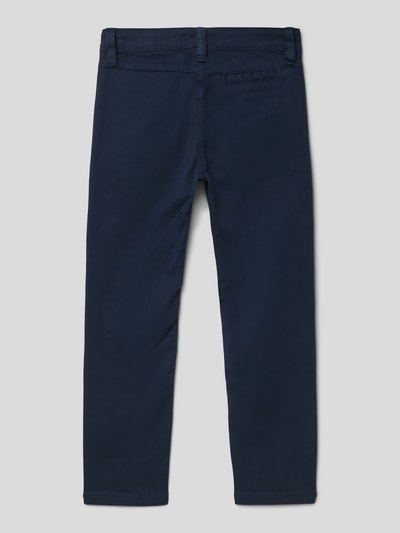 s.Oliver RED LABEL Stoffen broek met structuurmotief, model 'REG' Marineblauw - 3