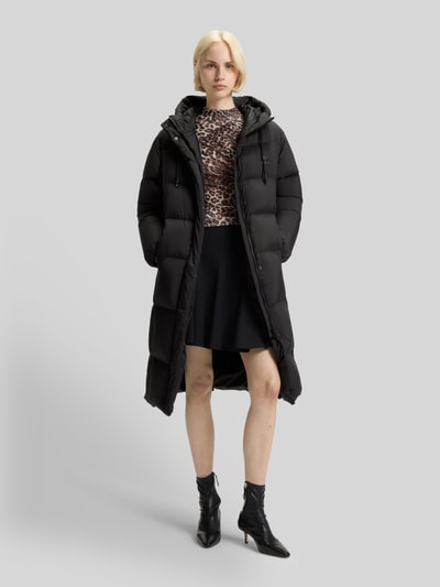 HUGO Płaszcz puchowy o kroju regular fit z kapturem model ‘FINI-3’ Czarny 1