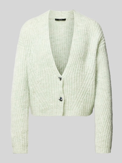 Someday Gebreide cardigan met V-hals, model 'Triya' Mintgroen - 2