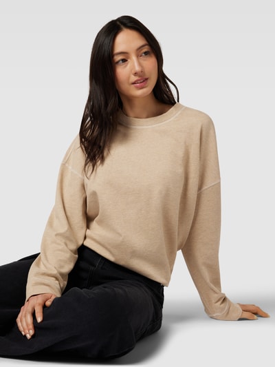 Marc O'Polo Sweatshirt mit überschnittenen Schultern Modell 'FRENCH TERRY' Beige 3