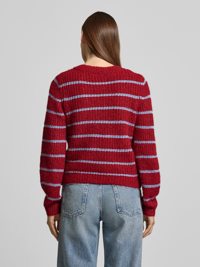 VERO MODA Regular fit gebreide pullover met wol, model 'AWESOME' Bordeaux - 5