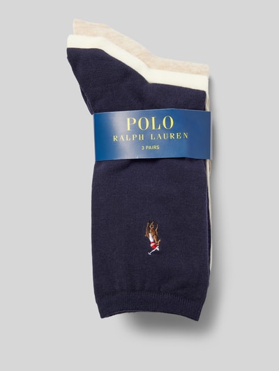 Polo Ralph Lauren Sokken met logostitching in een set van 3 paar Donkerblauw - 3