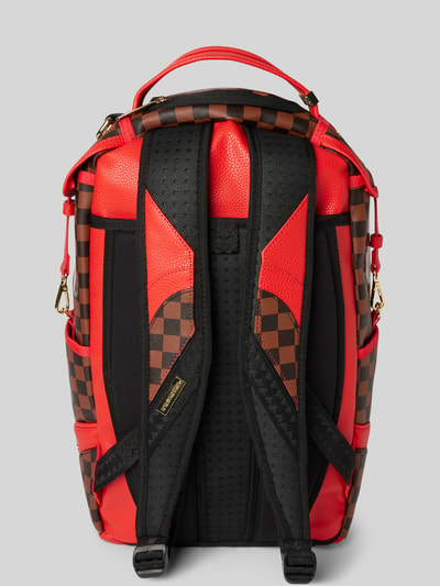 Sprayground Rugzak met labelprint, model 'TAKEOVER THE THRONE' Middenbruin - 4