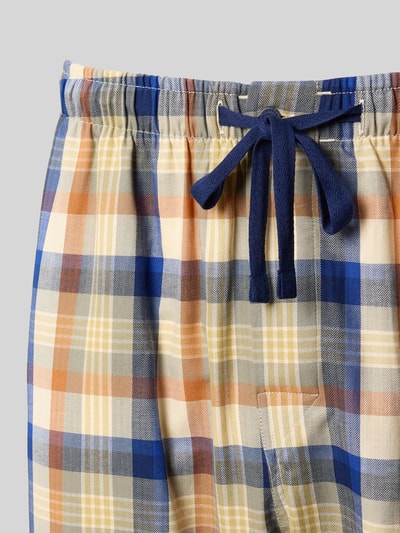 Produktfoto, Pyjama-Hose im Allover-Look mit elastischem Bund von Schiesser, bawełna, krój regular fit, kolorowa krata, męska bielizna nocna