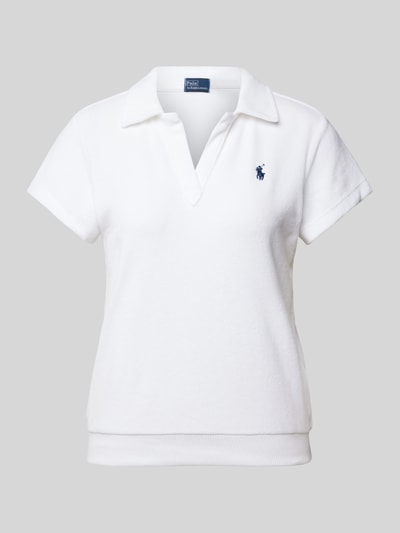 Polo Ralph Lauren Regular Fit Poloshirt mit Logo-Stitching Modell 'TERRY' Weiss 2
