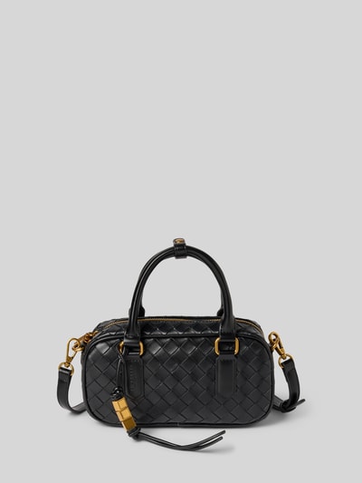 Seidenfelt Handtasche in Flecht-Optik Modell 'KINNA BOWLING BAG' Black 2
