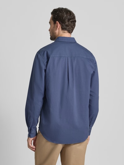 Armedangels Relaxed fit vrijetijdsoverhemd van biologische katoenmix, model 'GIAALO' Rookblauw - 5