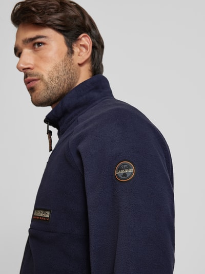 Napapijri Fleecejacke mit Brusttasche Modell 'DOLENT' Marine 3