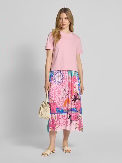 miss goodlife Midirock aus Viskose mit elastischem Bund Rosa 1