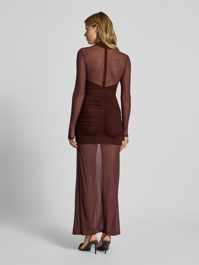 Bardot Abendkleid mit Nahtreißverschluss Modell 'VERIA' Schoko 5