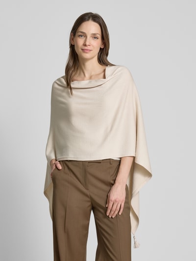 comma Poncho mit Quasten Sand 4