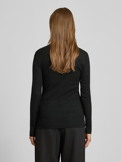 Rich & Royal Shirt met lange mouwen van viscosemix met opstaande kraag Zwart - 5