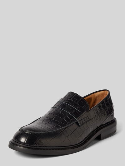 SELECTED HOMME Penny loafers van echt leer, model 'CARTER' Zwart - 1