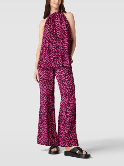 Risy & Jerfs Blusentop mit Animal-Print Modell 'Palma' Pink 1