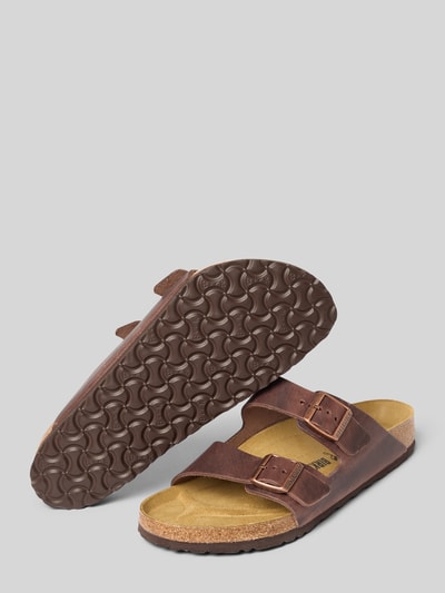 Birkenstock Sandalen van leer, model 'Arizona' Middenbruin - 4