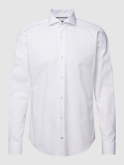 JOOP! Collection Slim Fit Business-Hemd mit Haifischkragen Modell 'Pai' Weiss 2