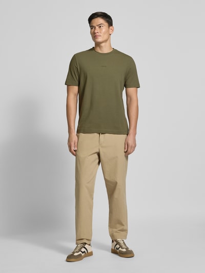 BOSS Orange Regular Fit T-Shirt aus Baumwoll-Mix Khaki 1