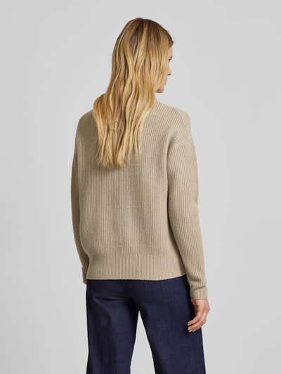 Jake*s Casual Oversized gebreide pullover met ribboorden Rietgroen - 5