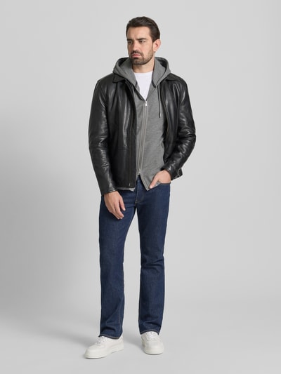 Marc O'Polo Regular Fit Sweatjacke aus reiner Baumwolle Dunkelgrau 1