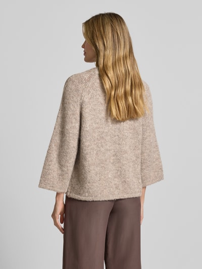 FREE/QUENT Gebreide pullover met ribboorden Zand - 5