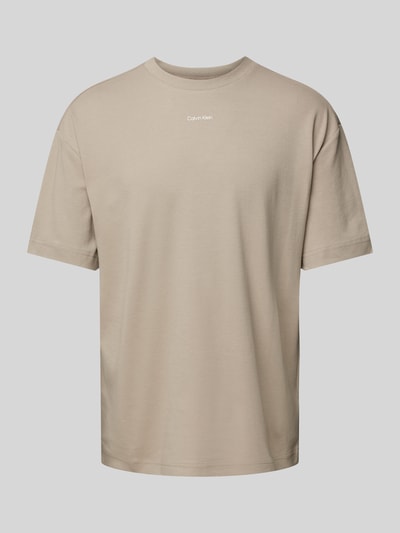 CK Calvin Klein Oversized T-Shirt mit Label-Print Khaki 1