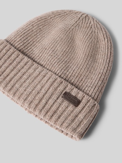Barbour Beanie mit Logo-Patch Beige 2