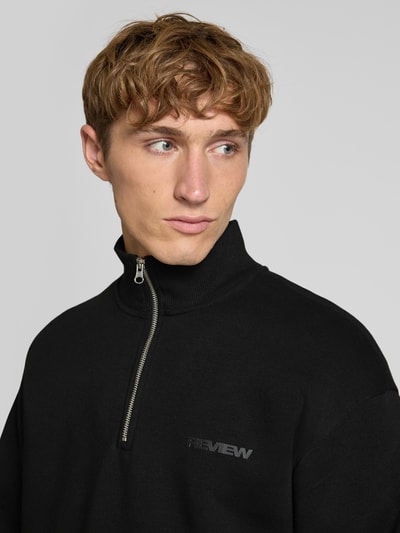 REVIEW Bluza ze stójką i zamkiem błyskawicznym Czarny 3