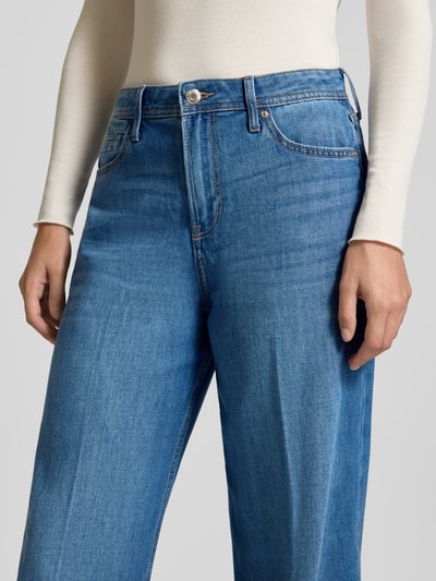 s.Oliver RED LABEL Wide Leg High Rise Jeans van katoenmix model 'SURI' Jeansblauw - 3