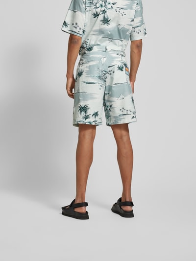 MAISON KITSUNE Shorts mit Allover-Print Hellgrau 5