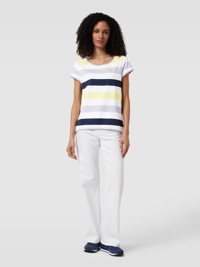 Esprit T-shirt met streepmotief Offwhite - 1