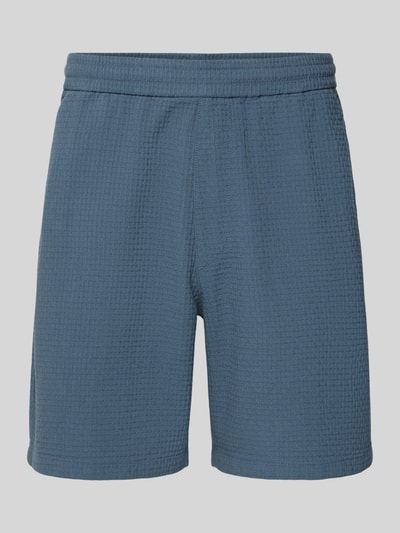Produktfoto, Regular Fit Sweatshorts aus reiner Baumwolle von Marc O'Polo Denim, Optik: Unifarben, Materialverarbeitung: Piqué, Label-Patch, elastischer Bundabschluss mit Tunnelzug, seitliche Eingrifftaschen, Gesäßtasche