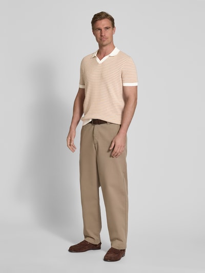 bugatti Regular fit poloshirt met labeldetail Camel - 1