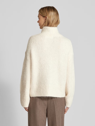 Selected Femme Gebreide pullover met opstaande kraag, model 'GABELLA' Offwhite - 5