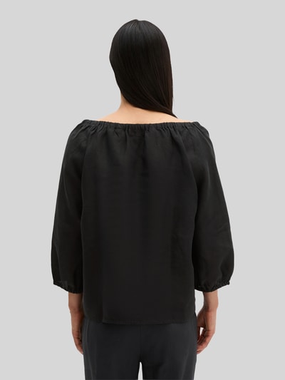 Marc O'Polo Regular Fit Bluse aus reinem Leinen mit Carmen-Ausschnitt Black 5