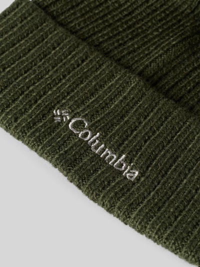 COLUMBIA Czapka beanie z wyhaftowanym logo Oliwkowy 2