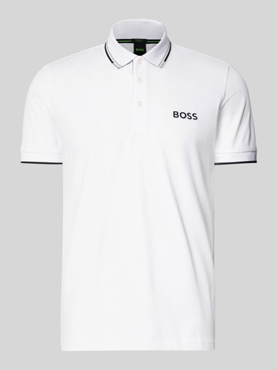 BOSS Green Regular Fit Poloshirt aus Baumwoll-Mix Modell ''Paddy Pro' Weiss 2