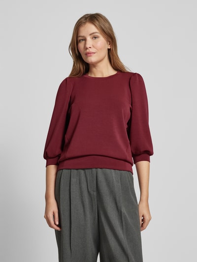 Selected Femme Sweatshirt mit gerippten Abschlüssen Modell 'TENNY' Bordeaux 4