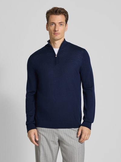 SELECTED HOMME Regular fit schipperstrui van zuivere merinowol, model 'TRAY' Donkerblauw - 4